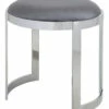 Pangea Silver Frame Orion Stool Home Dining Chairs & Stools