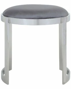Pangea Silver Frame Orion Stool Home Dining Chairs & Stools -Pangea Sales Store 3050237116 RLLZ 2