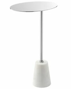 Pangea Home Churchill Genuine Marble Side Table End & Side Tables