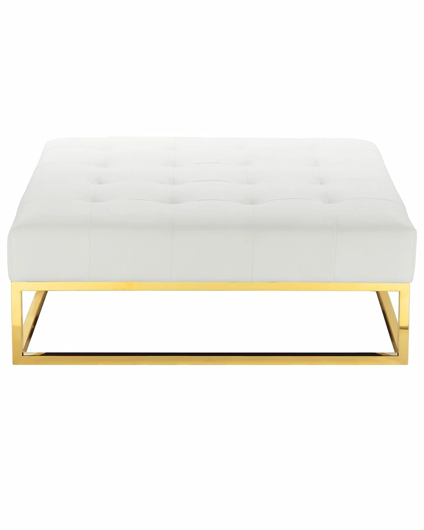 Pangea Home Gold Pippa Ottoman Ottomans & Poufs 4 Pangea Home Gold Pippa Ottoman Ottomans & Poufs - Image 2