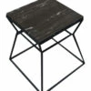Pangea Geo Side Table Frame With Marbel Top Home End & Side Tables -Pangea Sales Store 3050464518 RLLZ 1