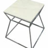 Pangea Geo Side Table Metal Frame With Marbel Top Home End & Side Tables -Pangea Sales Store 3050464523 RLLZ 1