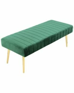 Pangea Home Gold Hilda Bench Ottomans & Poufs