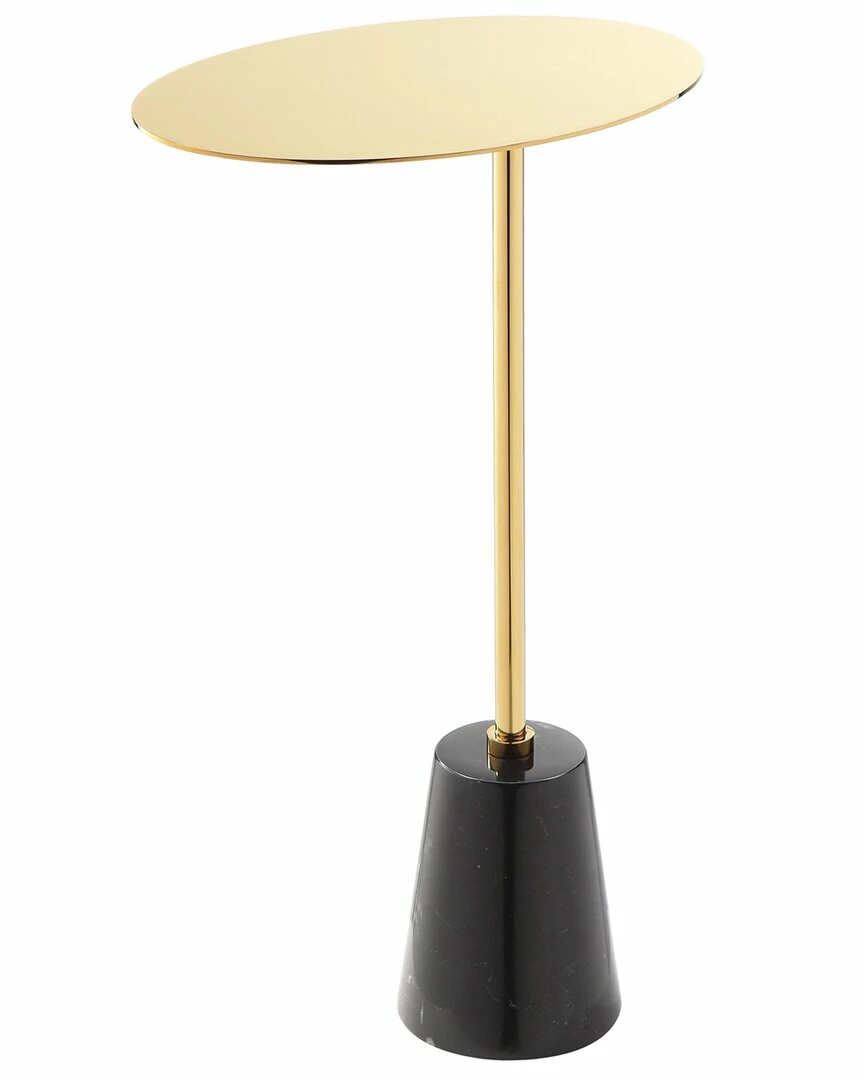 Pangea Home Gold Churchill Side Table Black Genuine Marble End & Side Tables 3 Pangea Home Gold Churchill Side Table Black Genuine Marble End & Side Tables