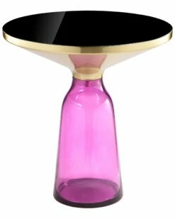 Pangea Home Gbelinda Side Table Purple Glass End & Side Tables