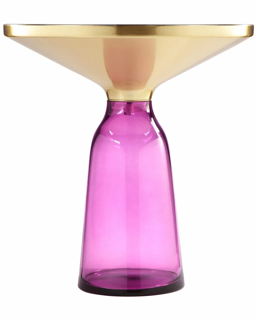 Pangea Home Gbelinda Side Table Purple Glass End & Side Tables 4 Pangea Home Gbelinda Side Table Purple Glass End & Side Tables - Image 2