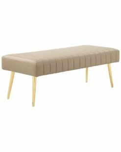 Pangea Home Gold Hilda Bench Accent Chairs