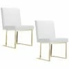 Pangea Home Gold Dexter Side Chair White (Set Of 2) Dining Chairs & Stools 2 Pangea Home Gold Dexter Side Chair White (Set Of 2) Dining Chairs & Stools -Pangea Sales Store 3050731394 RLLZ 1