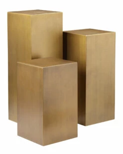 Pangea 3pc Miami Pedestals Home End & Side Tables