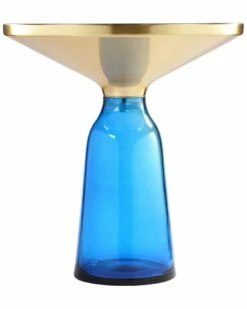 Pangea Home Gbelinda Side Table Blue Glass End & Side Tables -Pangea Sales Store 3050779338 RLLZ 2