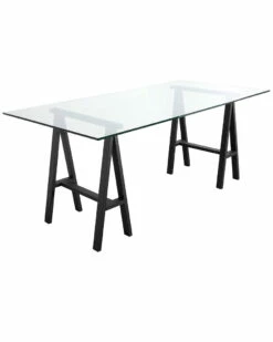 Pangea Brady Glass Desk Home Desks & Storage