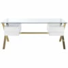 Pangea 2 Compartment Gold Beverly Desk Home Desks & Storage -Pangea Sales Store 3050851429 RLLZ 1
