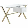 Pangea Gold Beverly Desk Home Desks & Storage 1 Pangea Gold Beverly Desk Home Desks & Storage -Pangea Sales Store 3050851430 RLLZ 1
