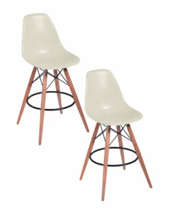 Pangea Set Of 2 Della Bar Stools Home Dining Chairs & Stools