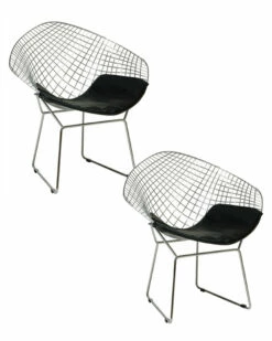 Pangea Set Of 2 Galaxy Wire Mesh Chairs Home Accent Chairs