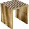 Pangea Gold Brushed Luxe Stool Home Dining Chairs & Stools