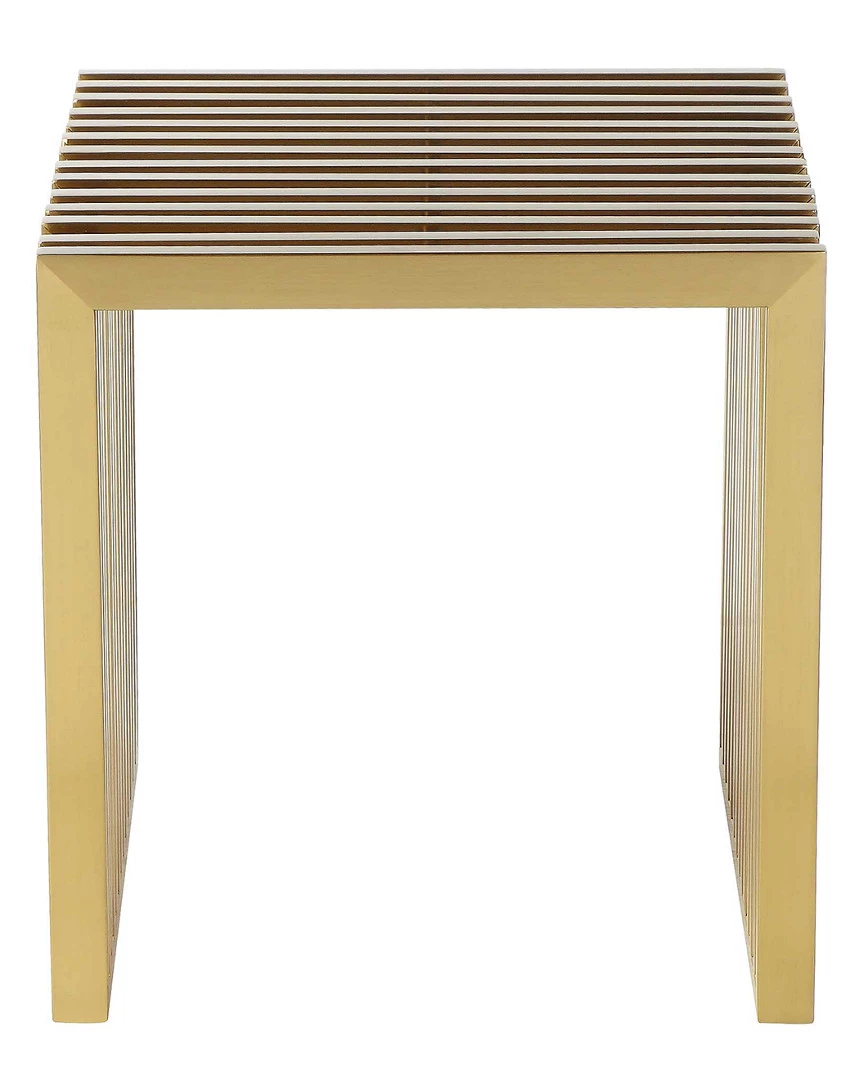 Pangea Gold Brushed Luxe Stool Home Dining Chairs & Stools 4 Pangea Gold Brushed Luxe Stool Home Dining Chairs & Stools - Image 2
