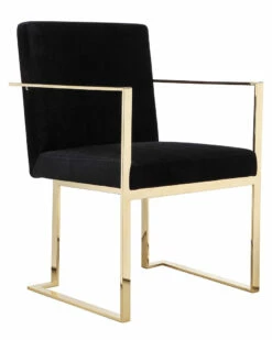 Pangea Gold Dexter Arm Chair Home Dining Chairs & Stools