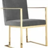 Pangea Gold Dexter Arm Chair Home Dining Chairs & Stools