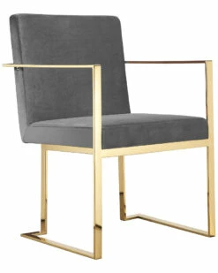 Pangea Gold Dexter Arm Chair Home Dining Chairs & Stools