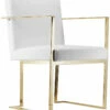 Pangea Gold Dexter Arm Chair Home Dining Chairs & Stools