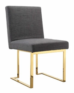 Pangea Set Of 2 Gold Dexter Side Chairs Home Dining Chairs & Stools