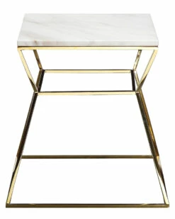 Pangea Gold Geo Side Table Home End & Side Tables -Pangea Sales Store 3050851837 RLLZ 2