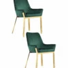 Pangea Set Of 2 Hudson Diamond Tufted Chairs Home Dining Chairs & Stools