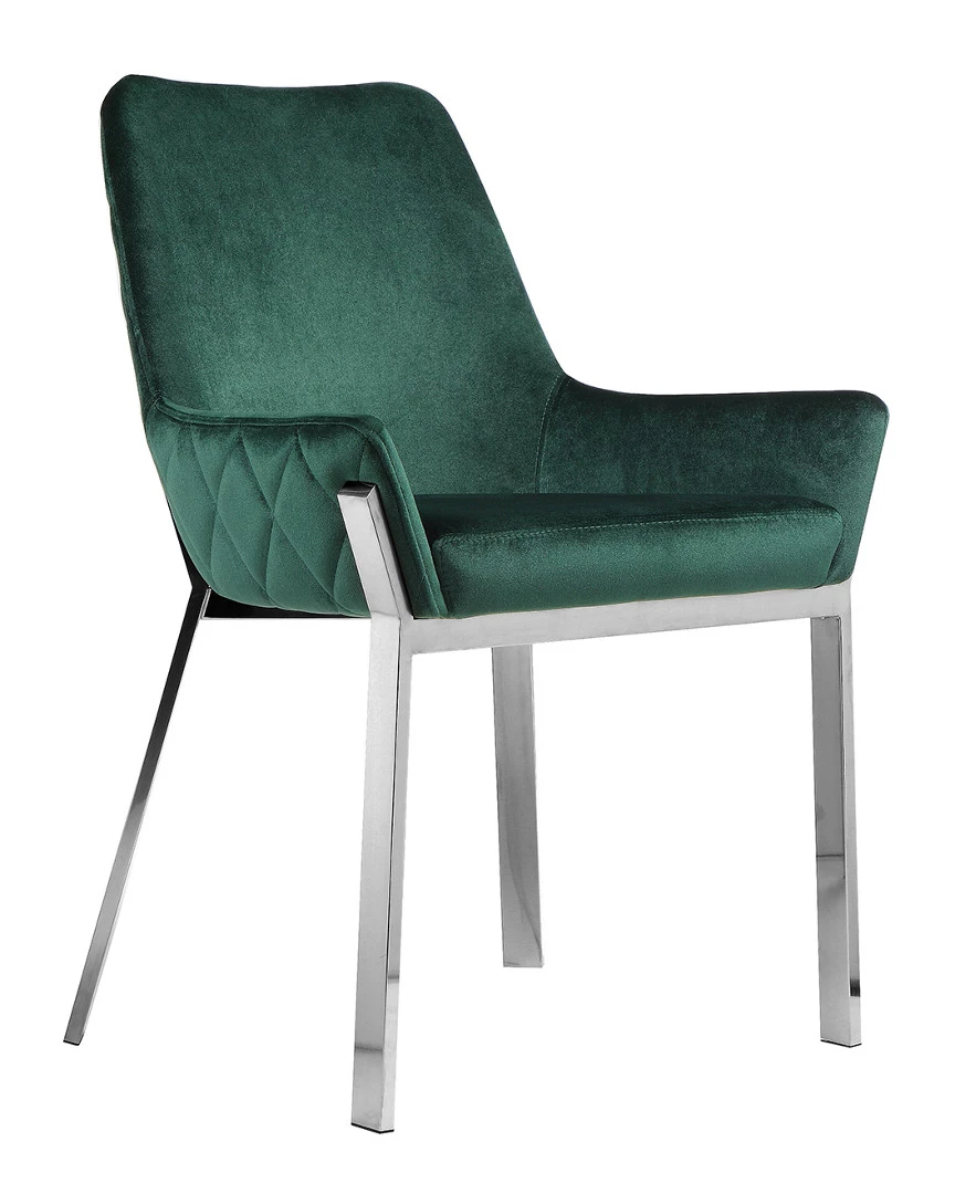 Pangea Set Of 2 Hudson Diamond Tufted Chairs Home Dining Chairs & Stools 4 Pangea Set Of 2 Hudson Diamond Tufted Chairs Home Dining Chairs & Stools - Image 2