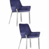 Pangea Set Of 2 Hudson Diamond Tufted Chairs Home Dining Chairs & Stools