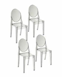 Pangea Set Of 4 Phantom Dining Chairs Home Dining Chairs & Stools
