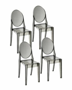 Pangea Set Of 4 Phantom Dining Chairs Home Dining Chairs & Stools