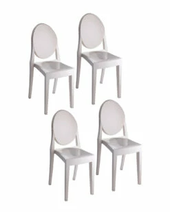 Pangea Set Of 4 Phantom Dining Chairs Home Dining Chairs & Stools
