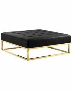 Pangea Home Gold Pippa Ottoman Ottomans & Poufs