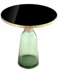 Pangea Home Gbelinda Side Table Green Glass End & Side Tables