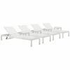 Pangea Home Indoor/Outdoor 4 Joseph Loungers & 4 Side Tables Lounge Sets