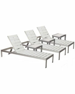 Pangea Home Indoor/Outdoor Joseph Lounger & Side Tables Set Seating