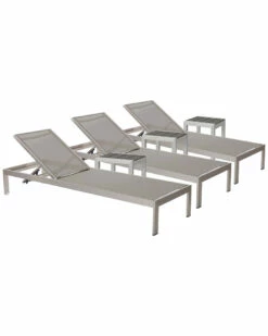 Pangea 3 Sally Lounger & 3 Side Table Home Seating
