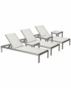 Pangea 3 Sally Lounger & 3 Side Table Home Seating