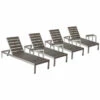 Pangea Home Indoor/Outdoor 4 Joseph Lounger & 4 Side Tables Lounge Sets