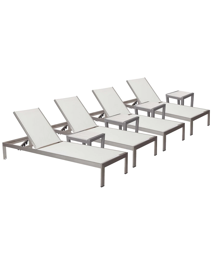 Pangea Home 4 Sally Lounger & 4 Side Table Lounge Sets 3 Pangea Home 4 Sally Lounger & 4 Side Table Lounge Sets