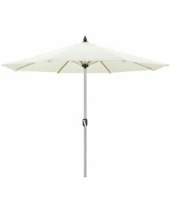 Pangea Home Ella Umbrella, Andoized Aluminum Pole White Fabric Patio Umbrellas