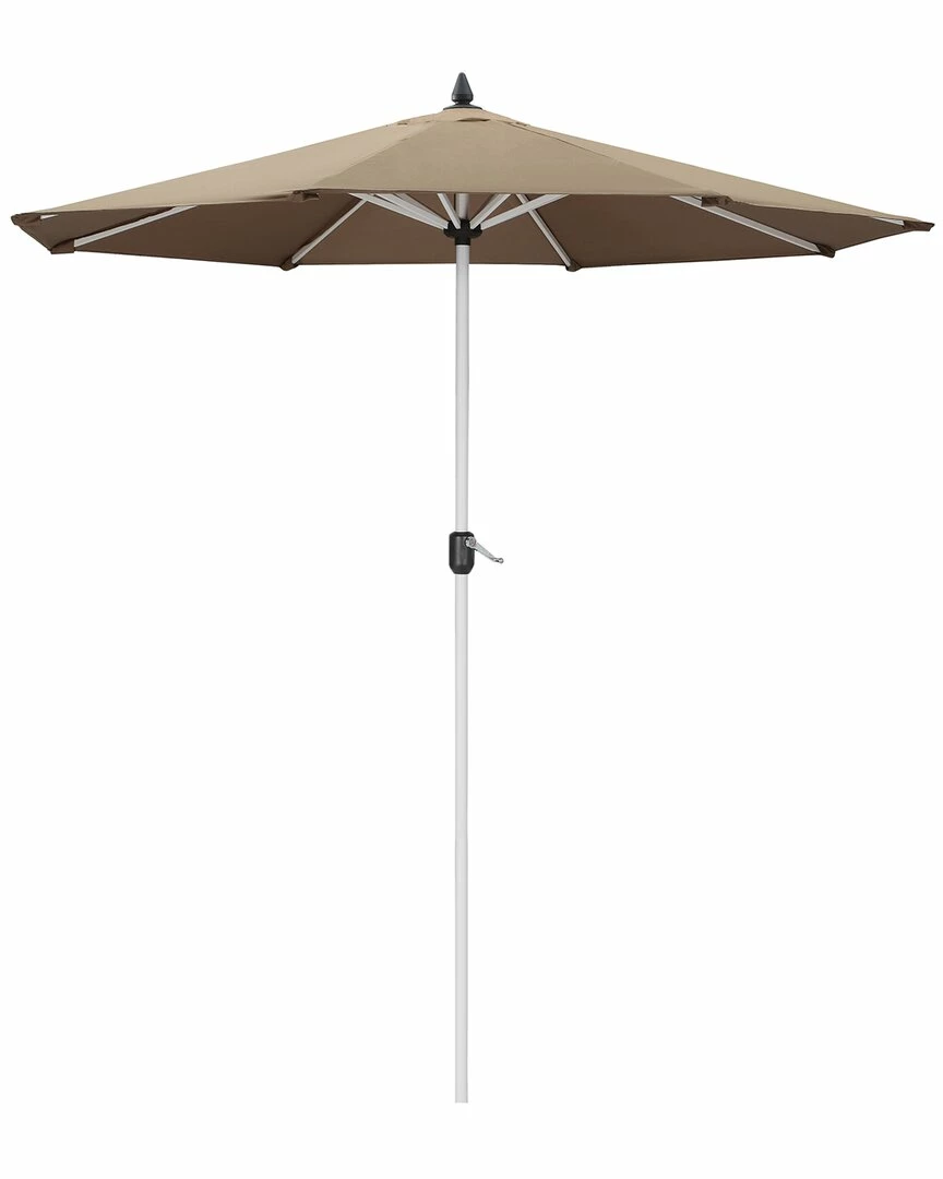 Pangea Home Ella Umbrella, White Powder Coated Aluminum Pole Grey Fabric Patio Umbrellas 3 Pangea Home Ella Umbrella, White Powder Coated Aluminum Pole Grey Fabric Patio Umbrellas