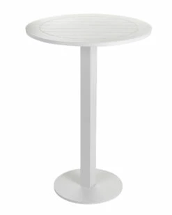 Pangea Home Sunset Bar Table, White Outdoor Tables